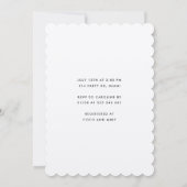 Moderne Girl Baby Dusche Einladung (Rückseite)