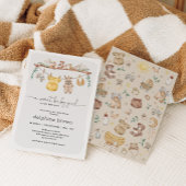 Moderne Girl Baby Dusche Kinderzimmer Kleidung Einladung