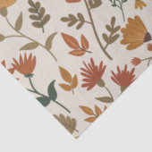 Moderne Girl-Blume und Leaf-Muster Goldrust Seidenpapier (Ausschnitt)