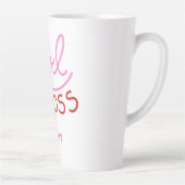 Moderne Girl Boss Fun Typografie Latte Tasse (Rechts)