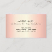 Moderne Girl Butterfly Rose Gold Loyalty Card Visitenkarte (Rückseite)