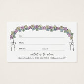 Moderne Girl Floral Boutique Salon Gutschein (Rückseite)