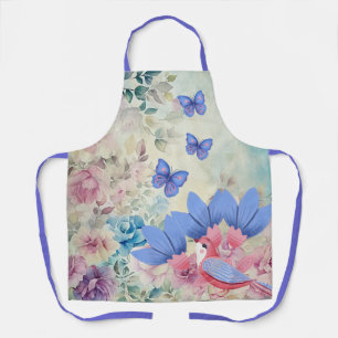 Moderne Girl-Floral über Print-Schürze Schürze