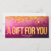 Moderne Girl-Glitzer-Pink-Gutscheinkarte (Vorderseite)