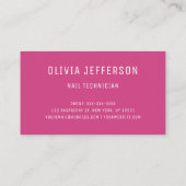 Moderne Girl Glitzer Tropfens Nail Salon Artist Visitenkarte (Rückseite)