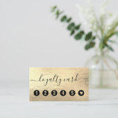 Moderne Girl Imitate Gold Foliage Business Loyalty Treuekarte (Stehend Vorderseite)