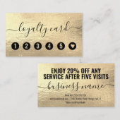 Moderne Girl Imitate Gold Foliage Business Loyalty Treuekarte (Vorne/Hinten)