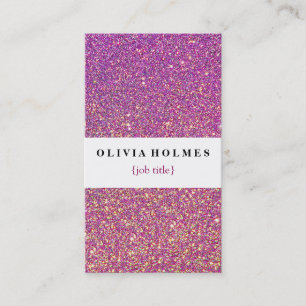 Moderne Girl-Imitate PinkPurple Glitzer Event Plan Visitenkarte