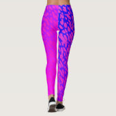 Moderne Girl Neon Pink Lila Safari Leggings (Rückseite)