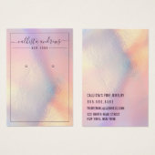 Moderne Girl Peach Iridescent Earring Display Card (Vorne & Hinten)
