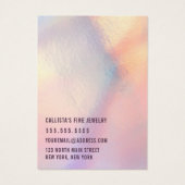 Moderne Girl Peach Iridescent Earring Display Card (Rückseite)