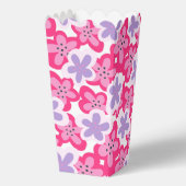 Moderne Girl Pink Lila floral Trendy Tropical Geschenkschachtel (Rückseite)
