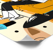 Moderne Girl Reading Graphic Art Poster (Ecke)