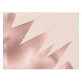 Moderne Girl-Rose Gold Blush Pink Geometric Tischdecke (Vorderseite (Horizontal))