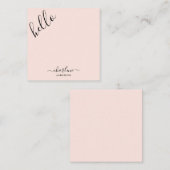 Moderne Girl-Rose Rosa Hallo-Skript Mitteilungskarte (Vorne/Hinten)