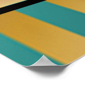 Moderne Girl-Silhouette, Streifen, Haare, Makeup Poster (Ecke)