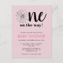 Moderne Girls Baby Shower Daisy Floral