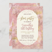 Moderne Girls Glam Wellness-Center Party Imitate R Einladung (Vorne/Hinten)