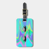 Moderne Girls, Glitzer Imitate Lashes, Holographie Gepäckanhänger (Vorderseite vertikal)
