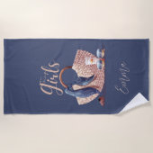 Moderne Girls Trip Monogram Strandtuch (Vorderseite)