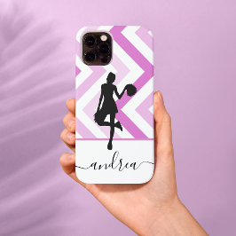 Moderne Girly Cheer Pink Cheerleader Niedlich Name Case-Mate iPhone Hülle