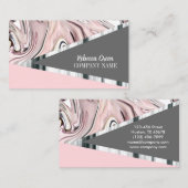 Moderne Girly Chic Stilvoll Pink Gray Mode Schönhe Visitenkarte (Vorne/Hinten)