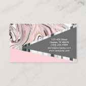 Moderne Girly Chic Stilvoll Pink Gray Mode Schönhe Visitenkarte (Rückseite)