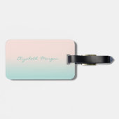 Moderne Girly Cool Tropical, Palme Tree Gepäckanhänger (Rückseite horizontal)