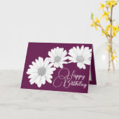 Moderne Girly Daisies Blumengebäck Blume Rosa Gebu Karte (Gelbe Blume)