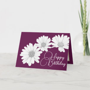 Moderne Girly Daisies Blumengebäck Blume Rosa Gebu Karte