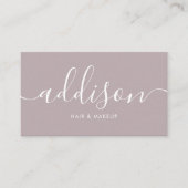 Moderne Girly Dusty Lavender Minimalistische Kalli Visitenkarte (Vorderseite)