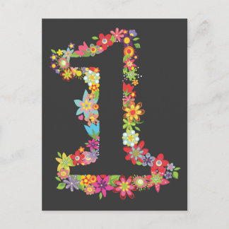 Moderne Girly einzigartige Designer-Blumen-Karte Postkarte