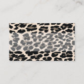 Moderne Girly Elegante Leopard Pinakothek Züst Visitenkarte (Rückseite)