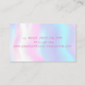 Moderne Girly Elegante Lips, Scheren Holografisch Visitenkarte (Rückseite)