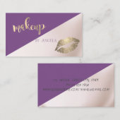 Moderne Girly Elegante Violett, Glitzer Lippen Visitenkarte (Vorne/Hinten)