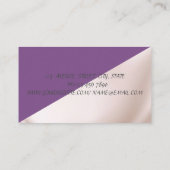 Moderne Girly Elegante Violett, Glitzer Lippen Visitenkarte (Rückseite)