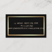 Moderne Girly Elegantrahmen, Gold Glitzer Lashes Visitenkarte (Rückseite)