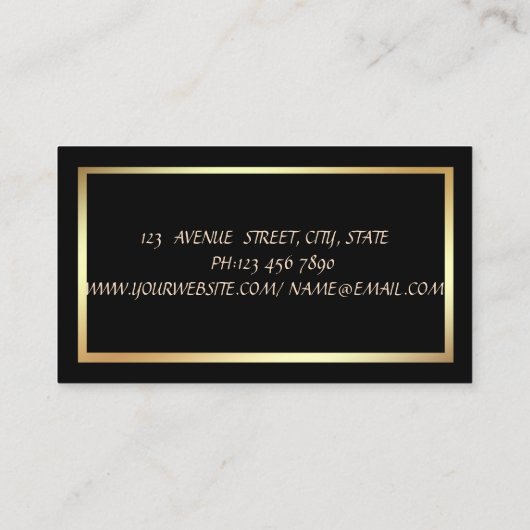 Moderne Girly Elegantrahmen, Gold Glitzer Lashes Visitenkarte (Rückseite)