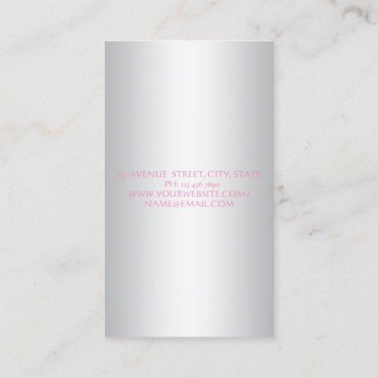 Moderne Girly Funny, rosa Flamingos in Liebe Visitenkarte (Rückseite)