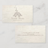 Moderne Girly Funny, Vögel in Liebe Visitenkarte (Vorne/Hinten)