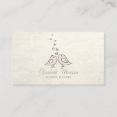 Moderne Girly Funny, Vögel in Liebe Visitenkarte (Vorderseite)