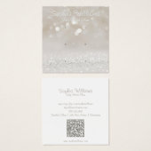 Moderne Girly Glam Glitzer Triple Stuhlkarte (Vorne & Hinten)