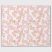 Moderne Girly Liebe hört Gold Glitzer Wedding Geschenkpapier (Flach)