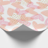 Moderne Girly Liebe hört Gold Glitzer Wedding Geschenkpapier (Ecke)