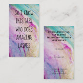 Moderne Girly Marble Refer+a+Friend Empfehlungskarte (Vorne/Hinten)