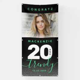 Moderne Girly Mint Green 20 und Trendy Banner
