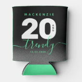 Moderne Girly Mint Green 20 und Trendy Dosenkühler (Vorderseite)