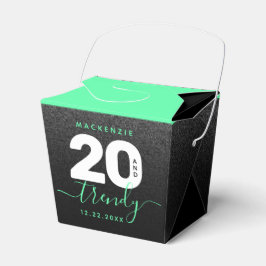 Moderne Girly Mint Green 20 und Trendy Geschenkschachtel