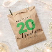 Moderne Girly Mint Green 20 und Trendy Geschenktütchen (Ausgeschnitten)