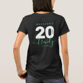 Moderne Girly Mint Green 20 und Trendy T-Shirt (Rückseite)